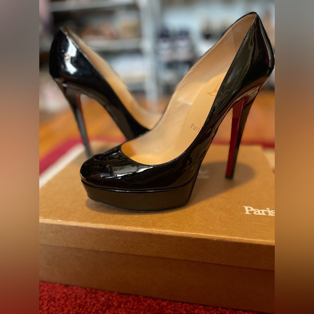 Christian Louboutin Bianca 140 patent calf black 37.5